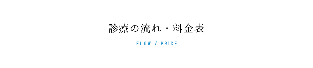診療の流れ・料金表 FLOW/PRICE